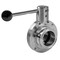 Steel & Obrien 2" Butterfly Valve, Pull Handle/Clamp Ends, 304-Epdm BFVPC-2-304-EPDM - alternate 1